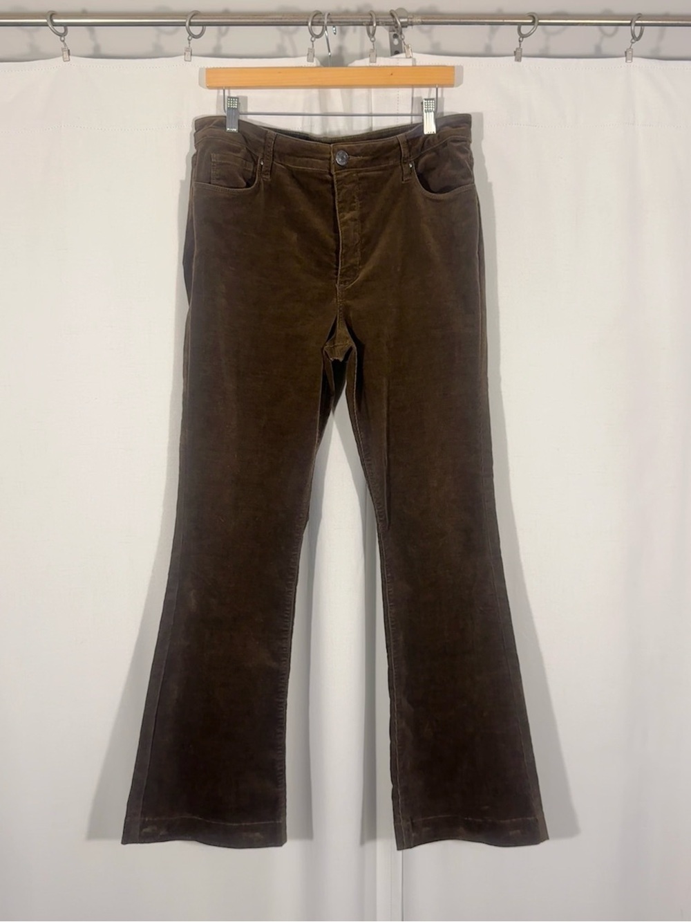 Kut Ana Fab Ab High Waist Corduroy Flare Jeans in Brown